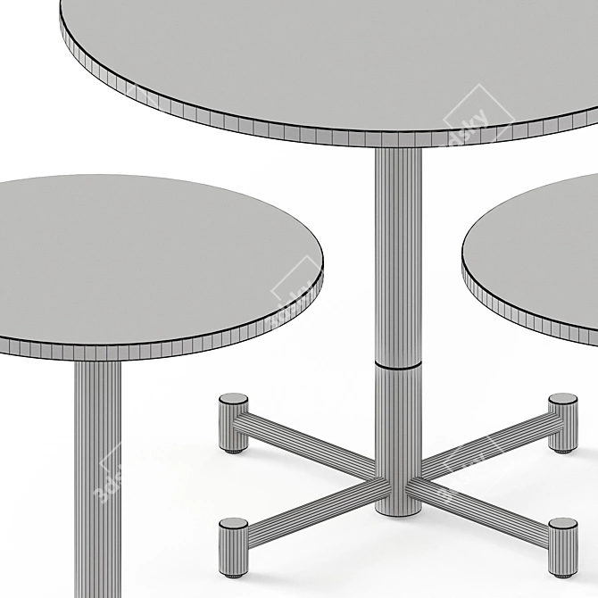 Modern Resin Bistro Table Set 3D model image 3