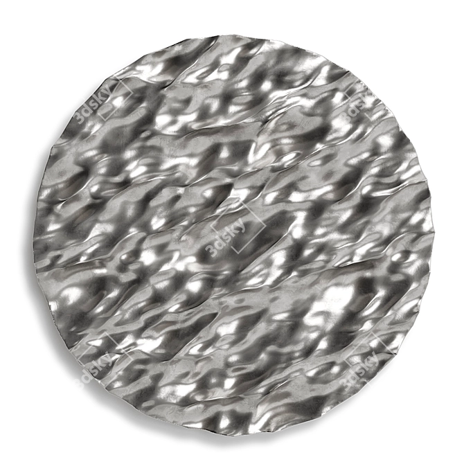 Oceanic Silver Wall Art 3D model image 1