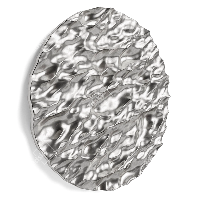 Oceanic Silver Wall Art 3D model image 2