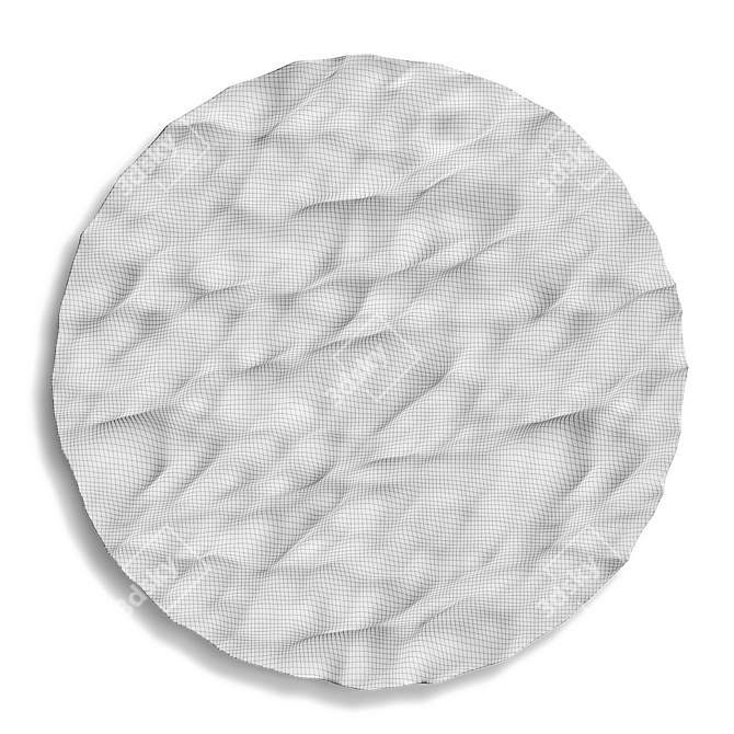 Oceanic Silver Wall Art 3D model image 3