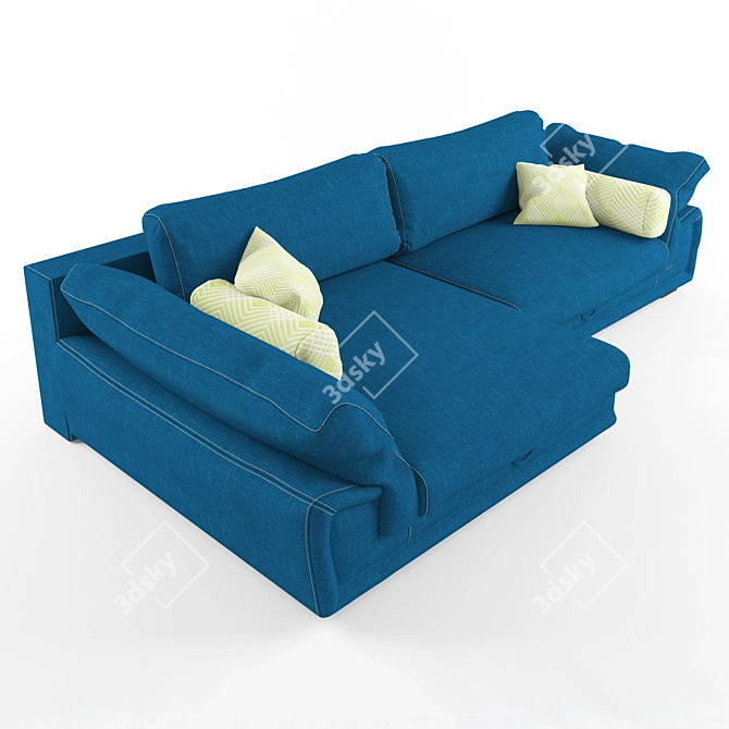 Title: Modern Mozart Corner Sofa 3D model image 1