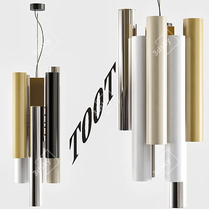 Modern Toot Pendant Light 3D model image 1