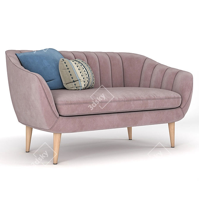 Kensington Rose Pink Chair: Stylish and Comfortable 3D model image 2