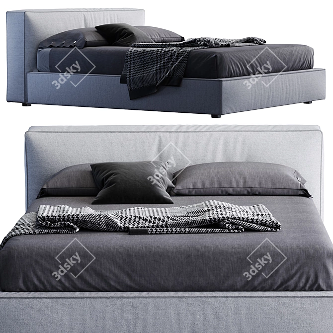 Modern Italian Bed: Fanuli Mark 3D model image 2