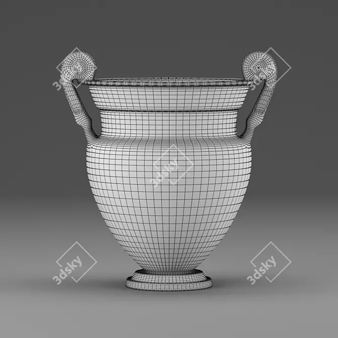 Antique Volute Krater: 450mm Height 3D model image 2