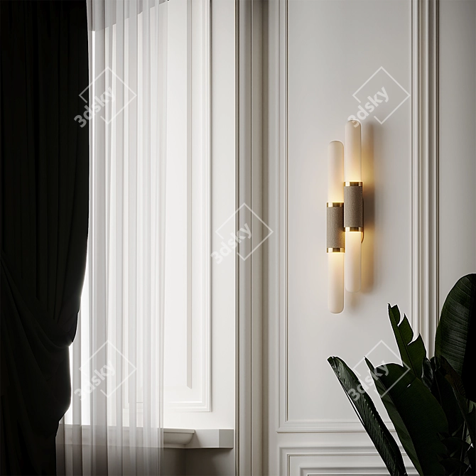 Elegant Scandal Wall Sconce 3D model image 4