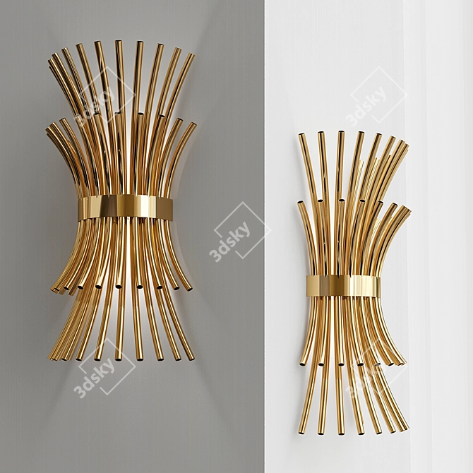 Elegant Flusso Wall Light 3D model image 1