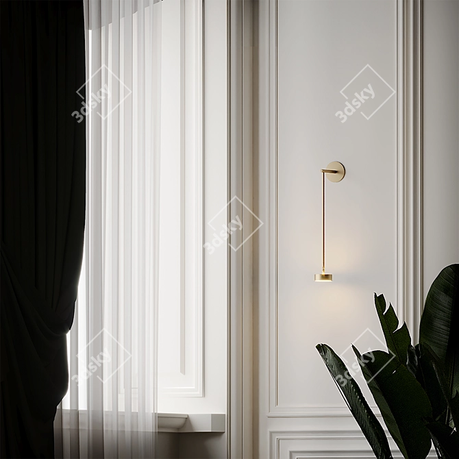 Softspot Wall Sconce: Contemporary Elegance for Your Space 3D model image 3