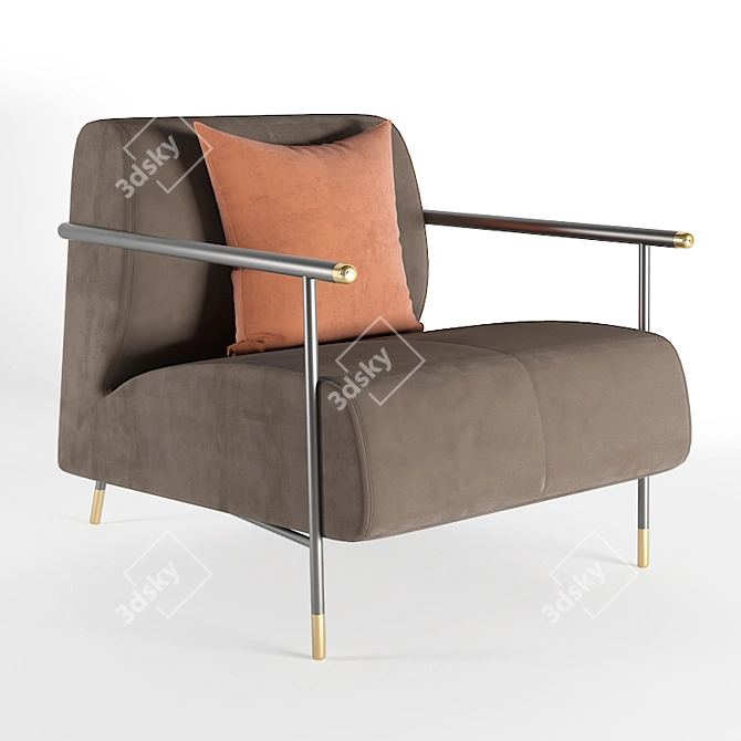 Elegant Comfort: Saloni Armchair 3D model image 1