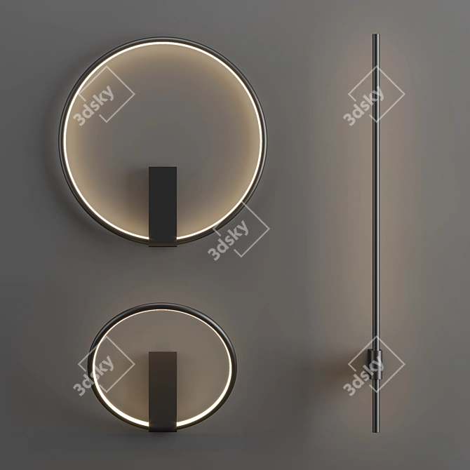 Elegant Egoluce Wall Lights - Illuminate your space 3D model image 1