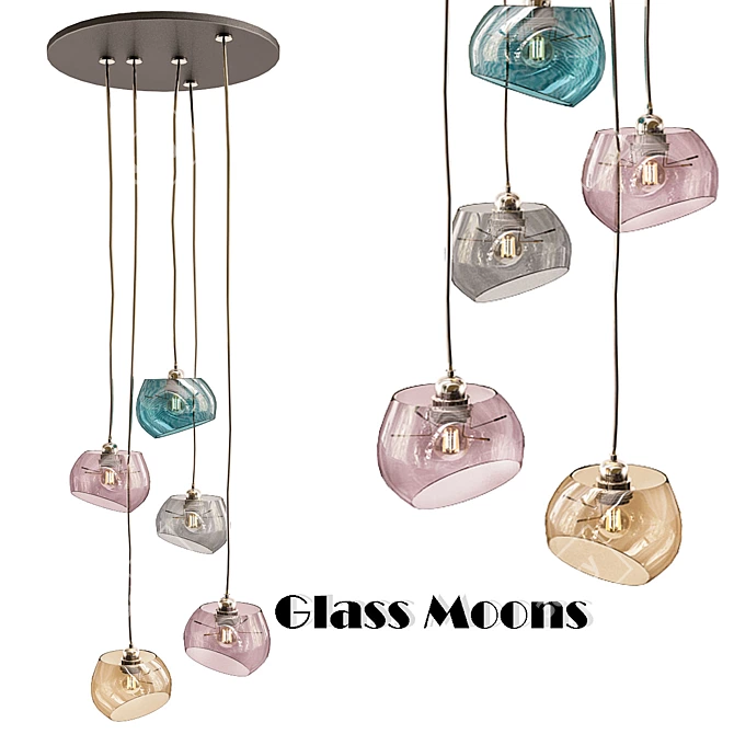 Ethereal Glass Moons 3D model image 1