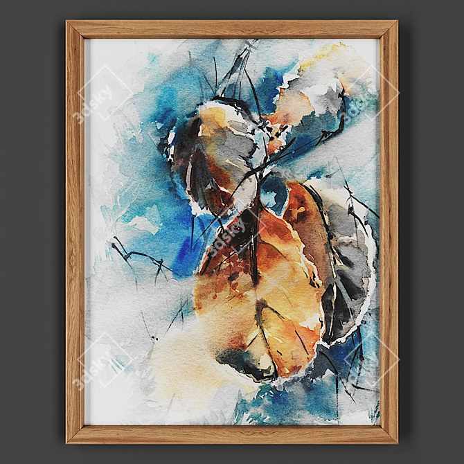 Wooden Framed Picture 3D model image 1