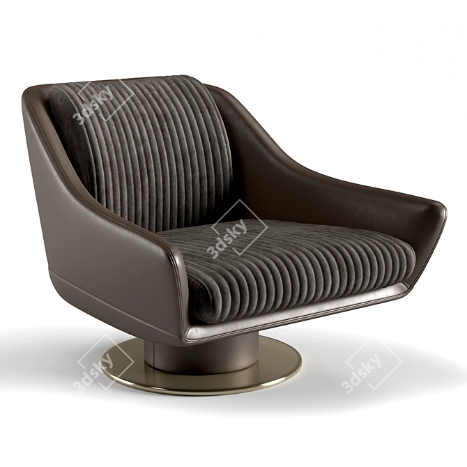 Luxurious Longhi Sol Armchair - Supreme Comfort in Style 3D model image 1