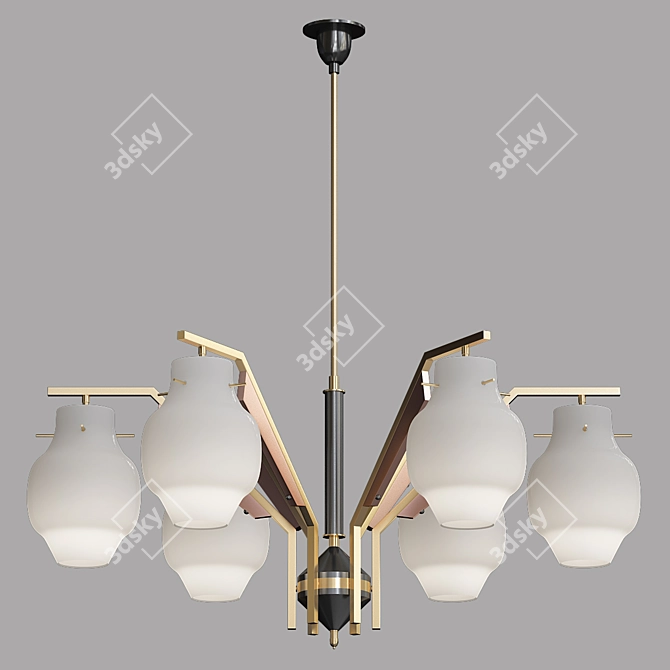 Sleek Stilnovo Chandelier 3D model image 1