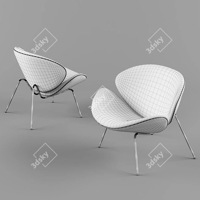 Luxury Velvet Armchair: Comfort & Style 3D model image 2