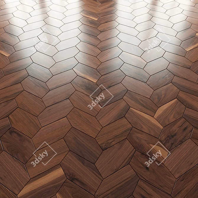 Luxury Parquet Collection: Foglie d'Oro by Arte Brotto 3D model image 1