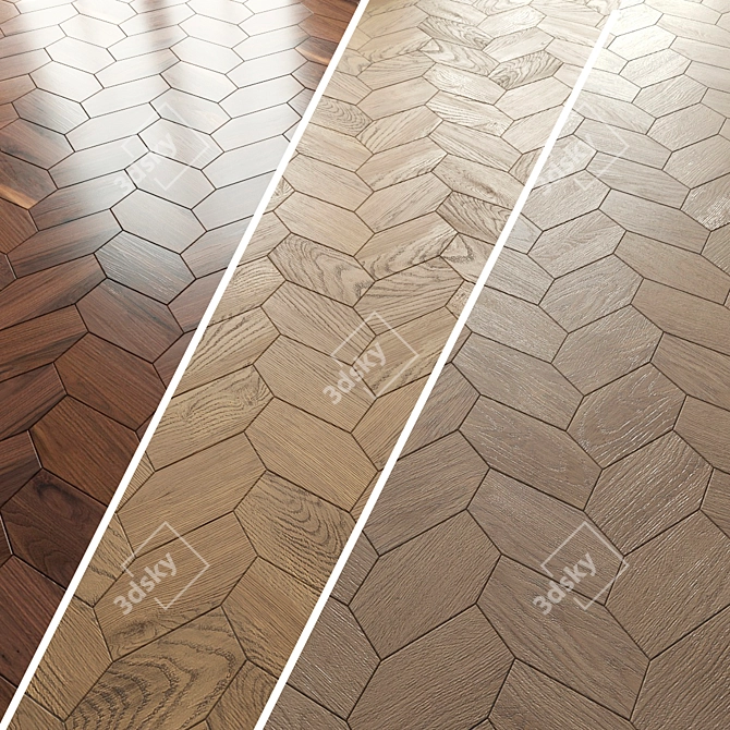 Luxury Parquet Collection: Foglie d'Oro by Arte Brotto 3D model image 2