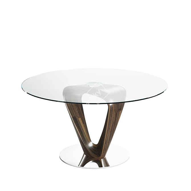 Sleek Mobius Dining Table 3D model image 3