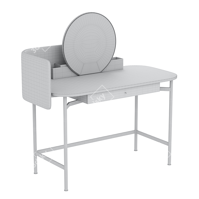 Elegant NINFEA Secretary Desk 3D model image 3