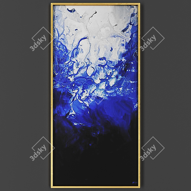 Elegant Framed Art Piece 3D model image 1