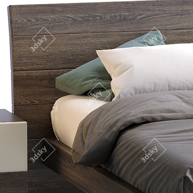 Modern INDEX Bed: Sleek Design, 3D MAX Compatible 3D model image 4