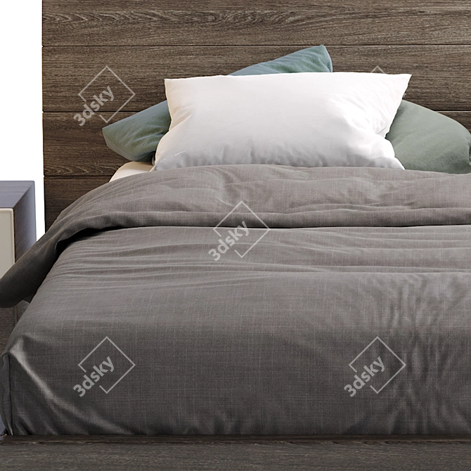 Modern INDEX Bed: Sleek Design, 3D MAX Compatible 3D model image 5