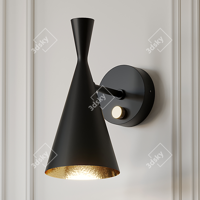 Elegant Beat Wall Sconce 3D model image 1