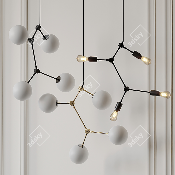 Elegant Franklin Chandelier by TRNK 3D model image 1