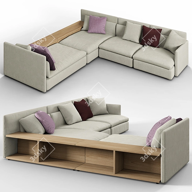 Frigerio DOMINIO: Stylish Corner Sofa with 3D Mapping 3D model image 1