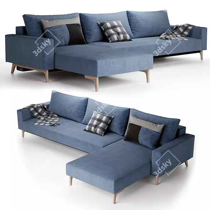 Idun Sleeper Sofa Bed 3D model image 1