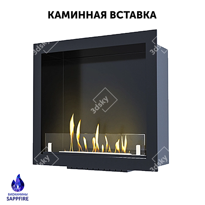 SappFire: Built-In Biofireplace with Stylish Fireplace Insert 3D model image 1