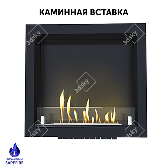 SappFire: Built-In Biofireplace with Stylish Fireplace Insert 3D model image 2