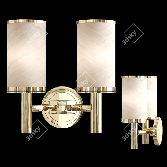 Elegant Monson Wall Lamp 3D model image 1