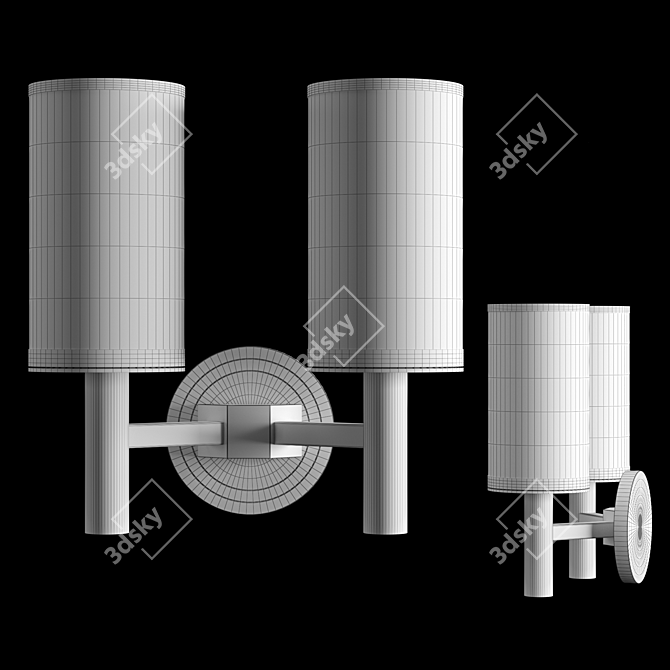 Elegant Monson Wall Lamp 3D model image 2