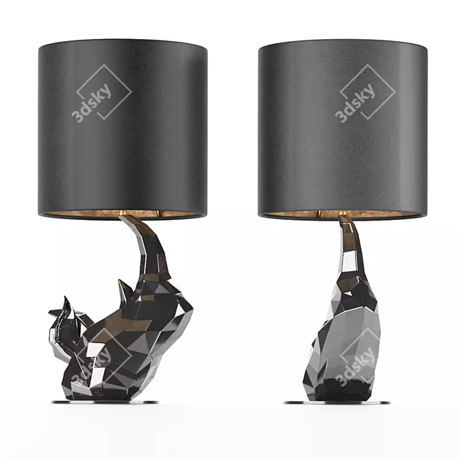 Sleek Rhino Desk Lamp 3D model image 1