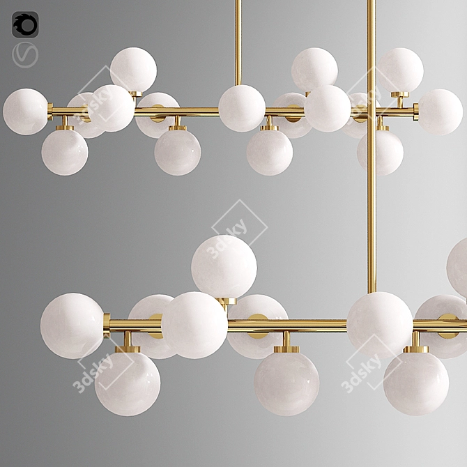 Sleek LED Pendant Light 3D model image 1