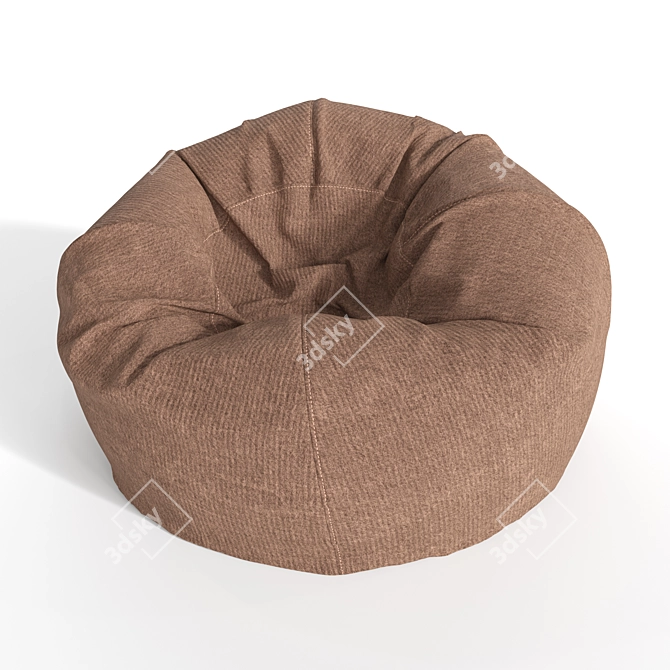 Cozy Comfort Bean Bag 3D model image 2