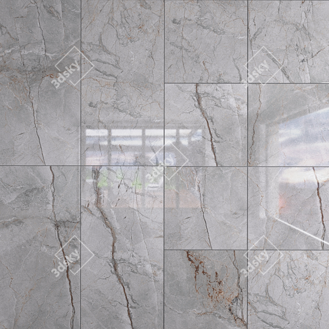 Quest Gray - Yurtbay Seramik: Sleek and Stylish Tiles 3D model image 1