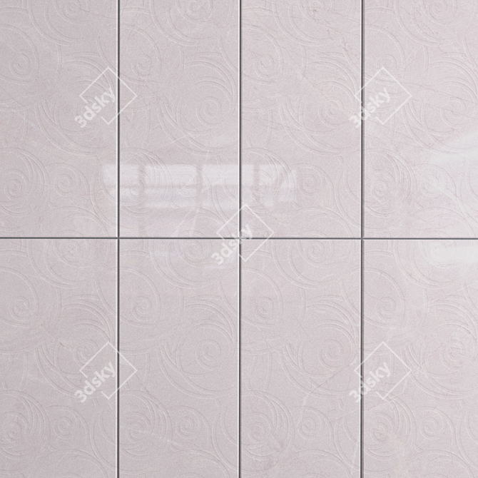 Elegant Alanya Grey Tiles 3D model image 1