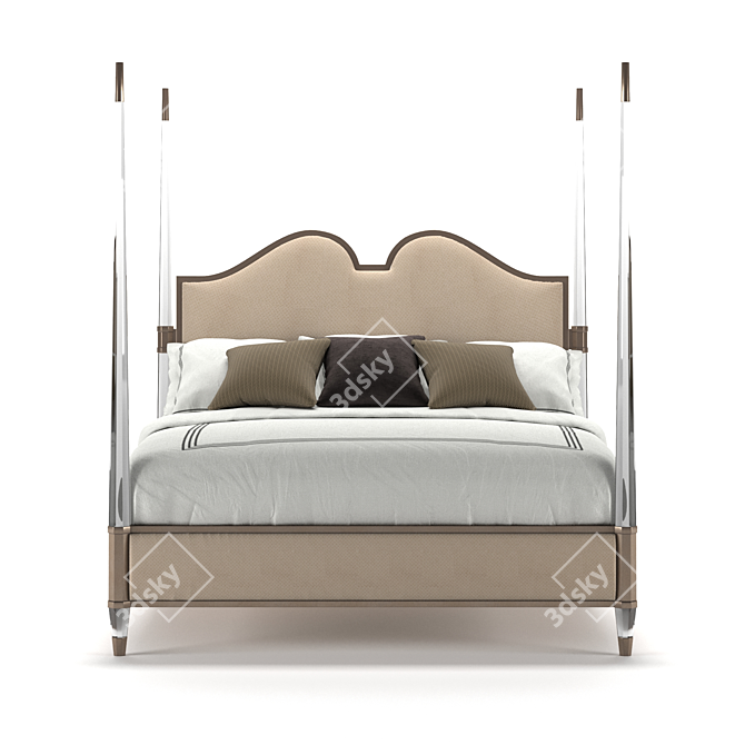 Regal Bliss King Bed 3D model image 2