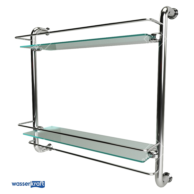 Double Glass Shelf - K2022: Stylish and Functional 3D model image 1