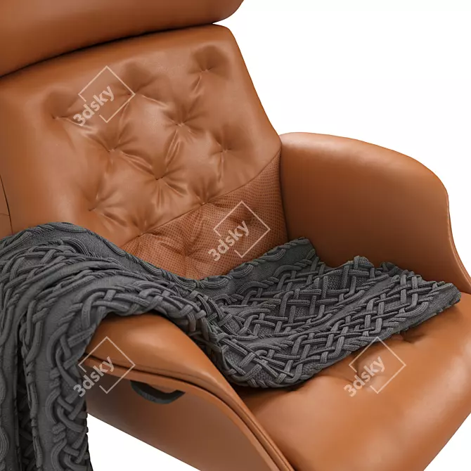 FlexLux Volden Armchair & Pouf 3D model image 2