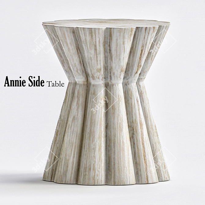 Elegant Resin Annie Side Table 3D model image 1