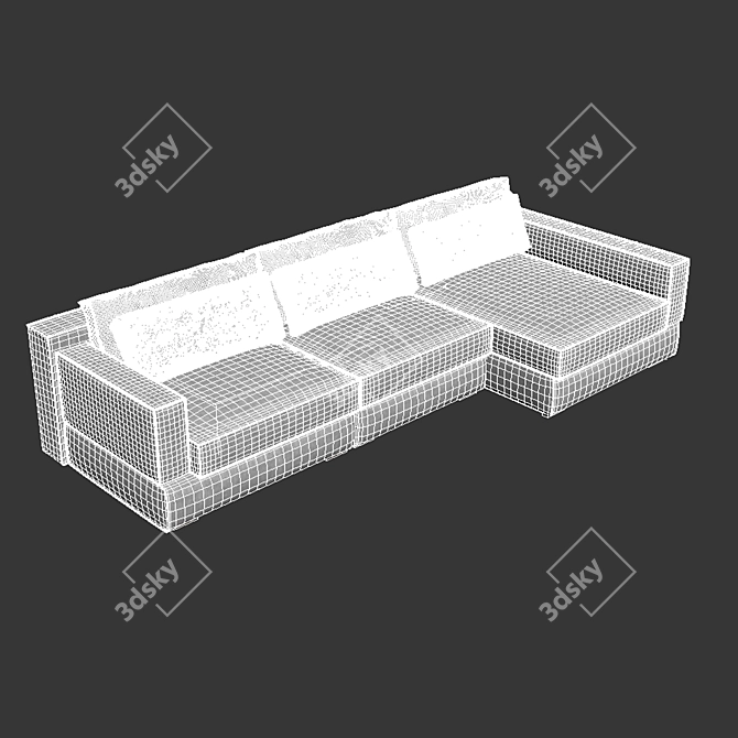 Milano Mebel-7ja Sofa: Modern Design 3D model image 3