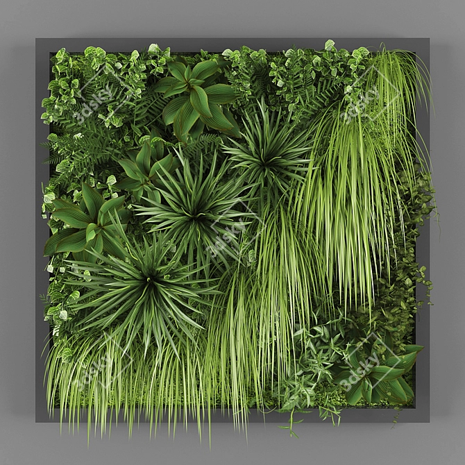 Vertical Green Wall System 3D model image 1