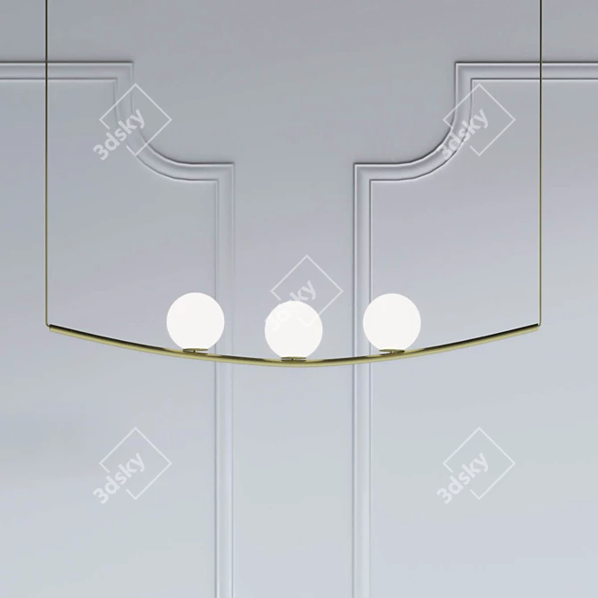 Modern Metal Pendant Luminaires 3D model image 1