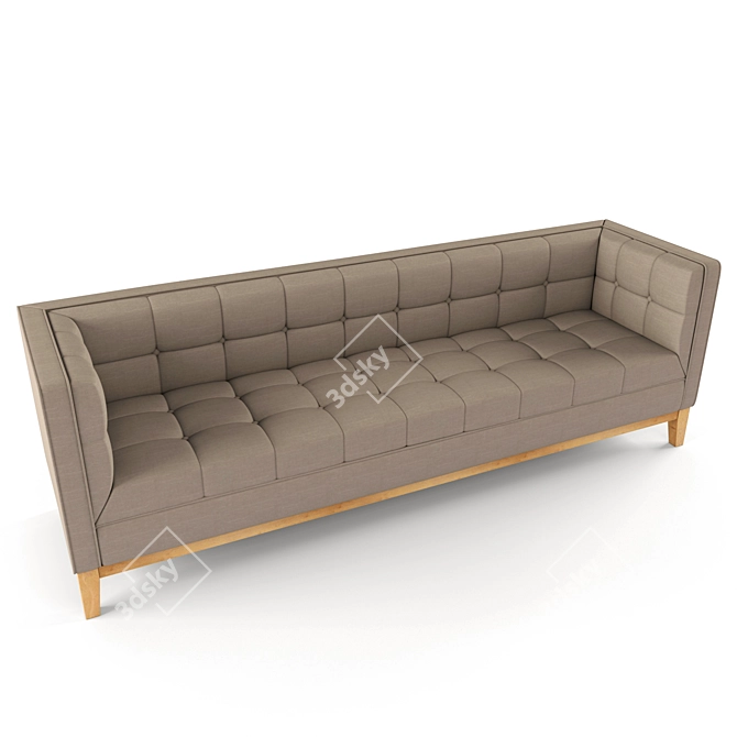 Contemporary 3-Seater Sofa 3D model image 1