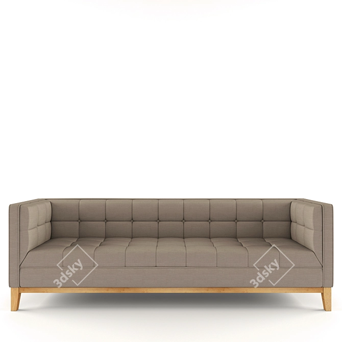 Contemporary 3-Seater Sofa 3D model image 2