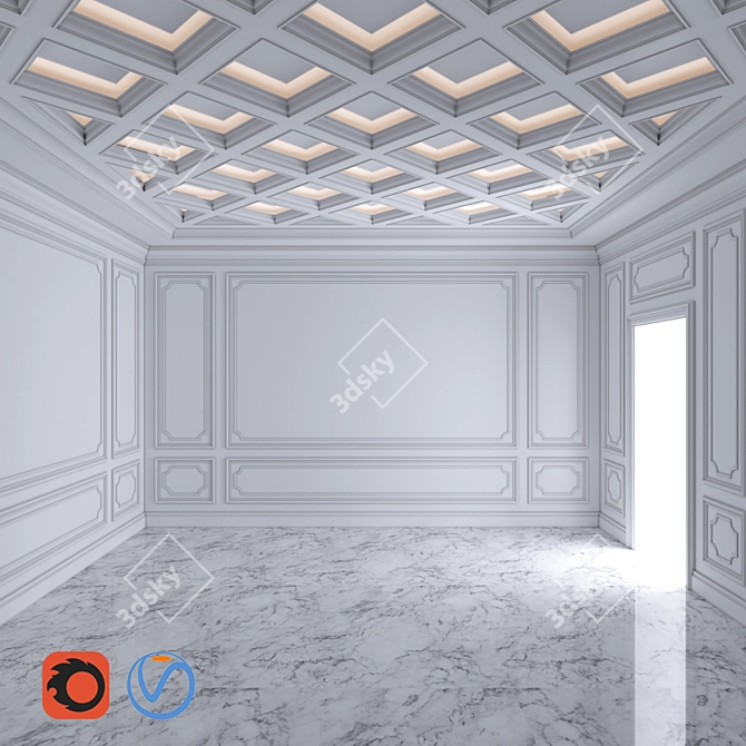 Elegant Embellishment - Decorative Molding_15 3D model image 1