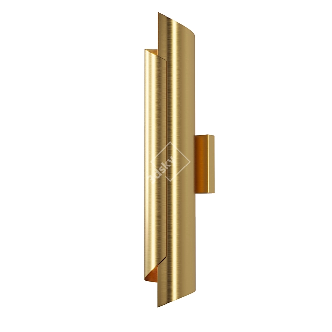 Elegant Brass Sconce at Pikartlights! 3D model image 1